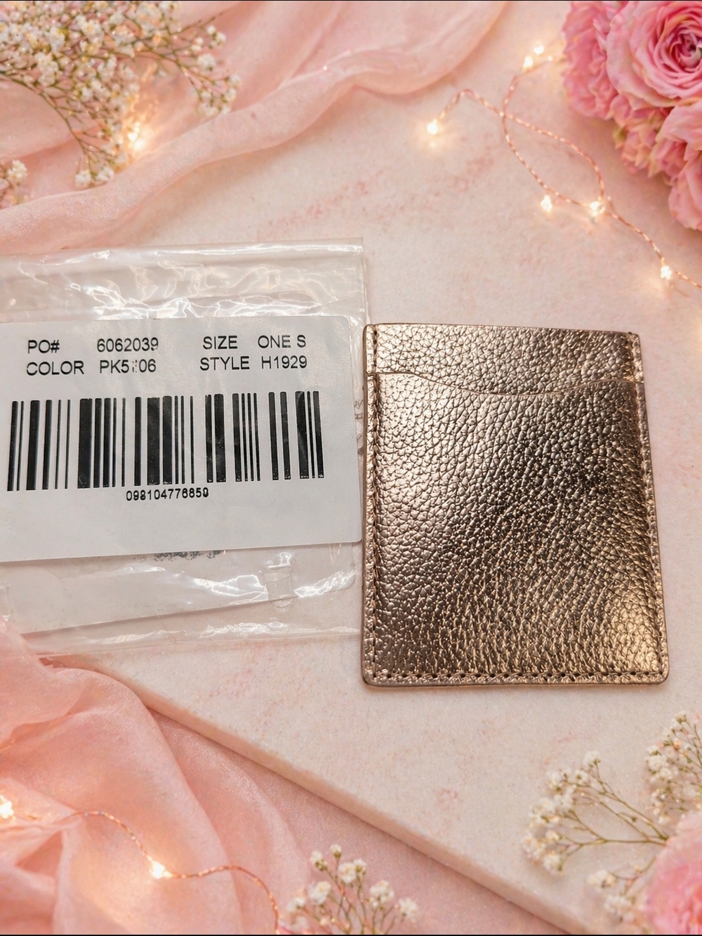 J. Crew Gold Colored Card Holder